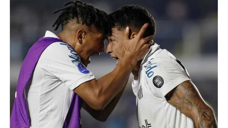 Ângelo e Marcos Leonardo, atacantes do Santos (Foto: Getty Images)