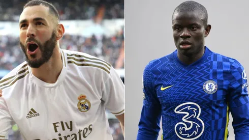 Claudio Villa; Angel Martinez/Getty Images – Benzema e Kanté