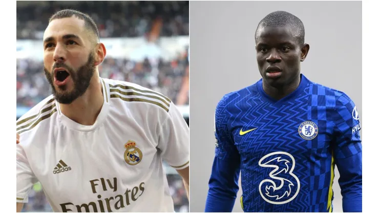 Claudio Villa; Angel Martinez/Getty Images - Benzema e Kanté