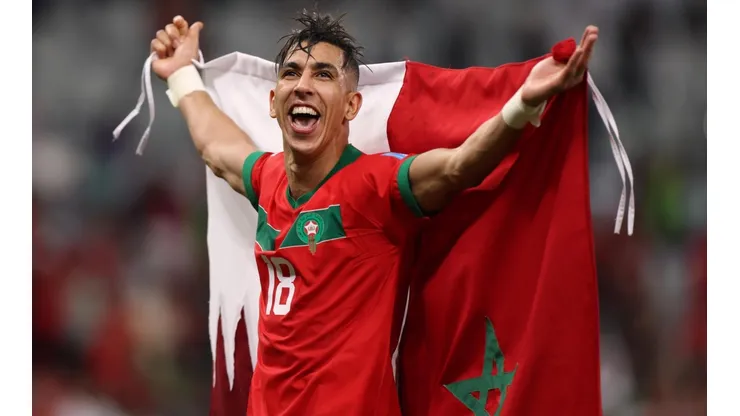 Zagueiro El Yamiq comemora classificação diante de Portugal (Foto: Getty Images)