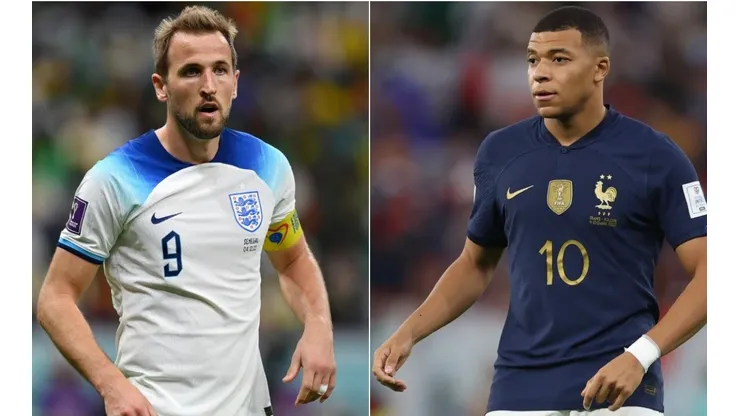 Kane e Mbappé estarão frente a frente em Inglaterra x França (Foto: Getty Images)