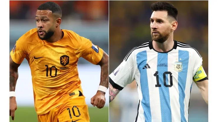 Depay e Messi, camisas 10 de Holanda e Argentina, respectivamente (Foto: Getty Images)