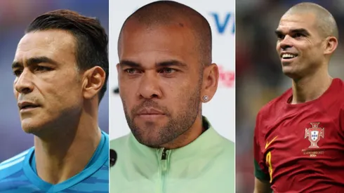 Shaun Botterill/Mohamed Farag/Mohamed Farag/Getty Images - Assam El Hadary, Daniel Alves e Pepe
