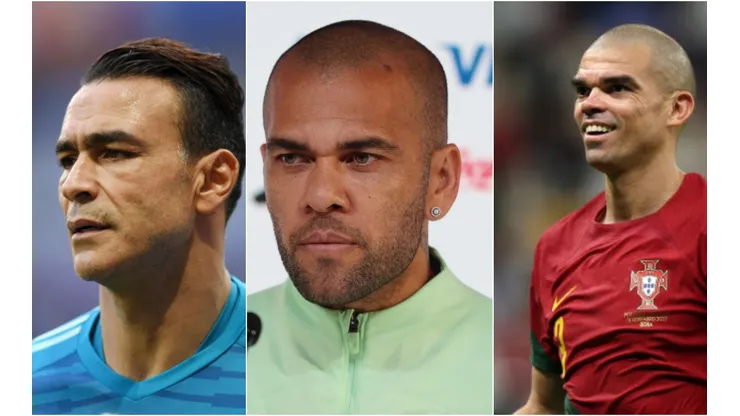Shaun Botterill/Mohamed Farag/Mohamed Farag/Getty Images - Assam El Hadary, Daniel Alves e Pepe