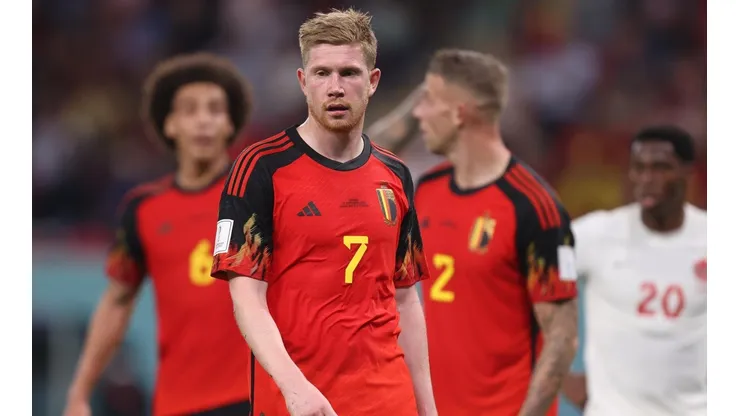 Jogadores da Bélgica, em campo contra o Canadá (Foto: Getty Images)