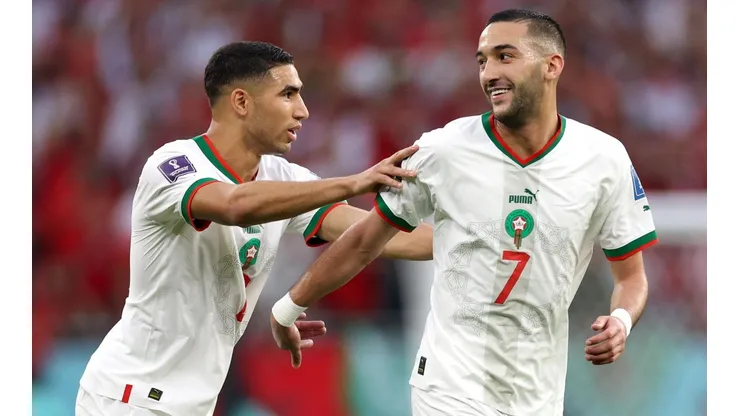 Hakimi e Ziyech, jogadores de Marrocos (Foto: Getty Images)