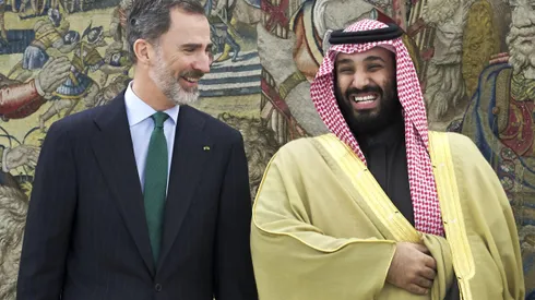 King Felipe Of Spain Receives Crown Prince Of Saudi Arabia