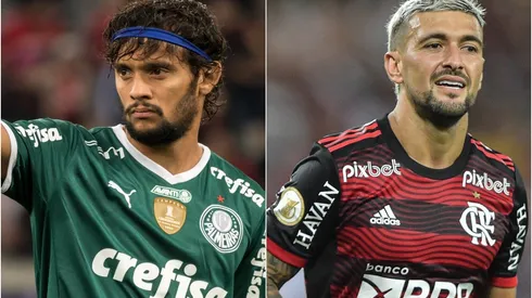 Foto: Thiago Ribeiro/AGIF; Robson Mafra/AGIF - Uniformes de Palmeiras e Flamengo