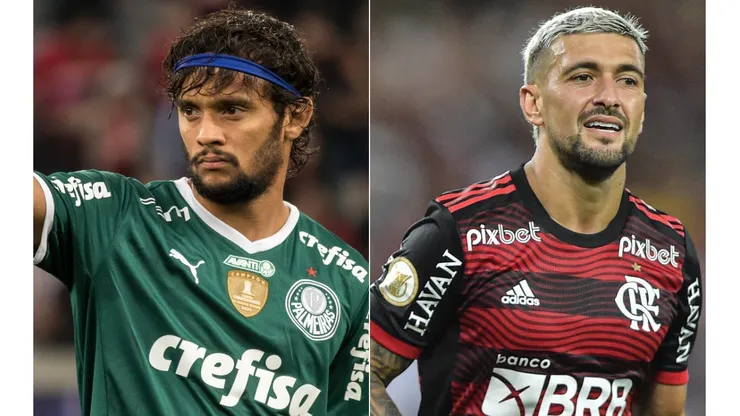 Foto: Thiago Ribeiro/AGIF; Robson Mafra/AGIF - Uniformes de Palmeiras e Flamengo
