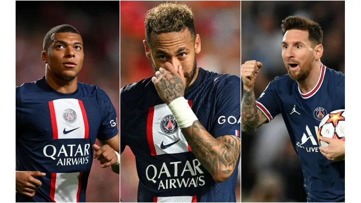 Matthias Hangst; Octavio Passos/Getty Images - Mbappé, Neymar e Messi na Champions League