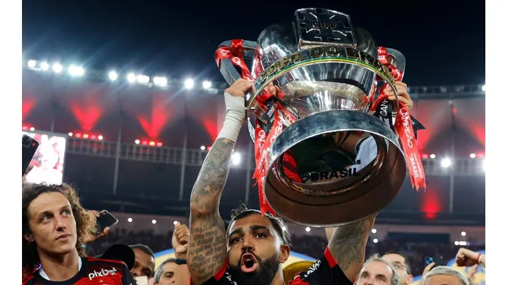 Jogadores do Flamengo comemoram o título da Copa do Brasil (Foto: Getty Images)