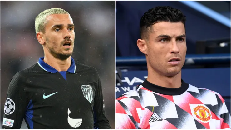 Laurence Griffiths/Getty Images; Lukas Schulze/Getty Images - Griezmann e Cristiano Ronaldo