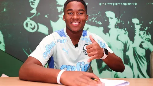 Endrick, atacante do Palmeiras (Foto: Fabio Menotti)
