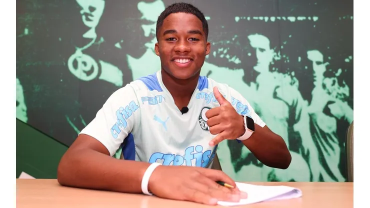 Endrick, atacante do Palmeiras (Foto: Fabio Menotti)
