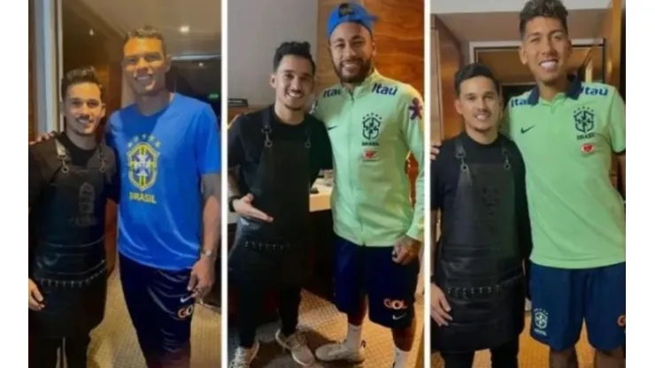 Leonardo Cittadin e jogadores da seleção — Foto: Arquivo Pessoal/ Divulgação