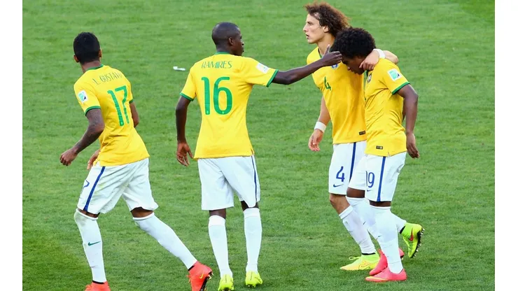 Jogadores da seleção brasileira na Copa do Mundo de 2014 (Foto: Getty Images)