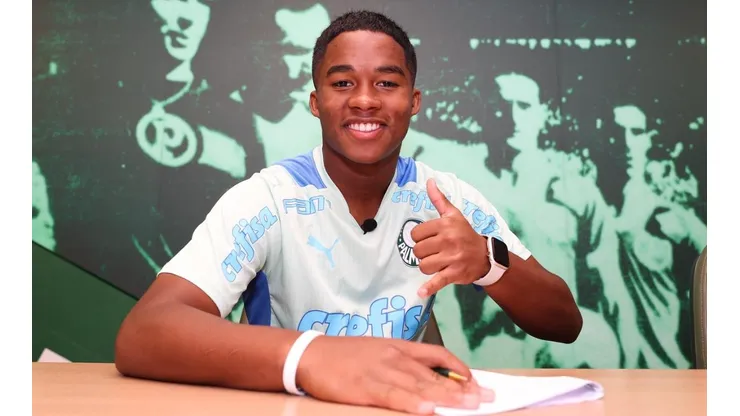 Endrick, atacante do Palmeiras (Foto: Fabio Menotti/SE Palmeiras)