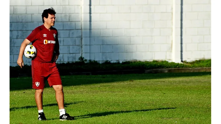 Fernando Diniz elogia o atacante Germán Cano, do Fluminense (FOTO: MAILSON SANTANA/FLUMINENSE FC)
