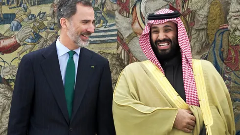King Felipe Of Spain Receives Crown Prince Of Saudi Arabia