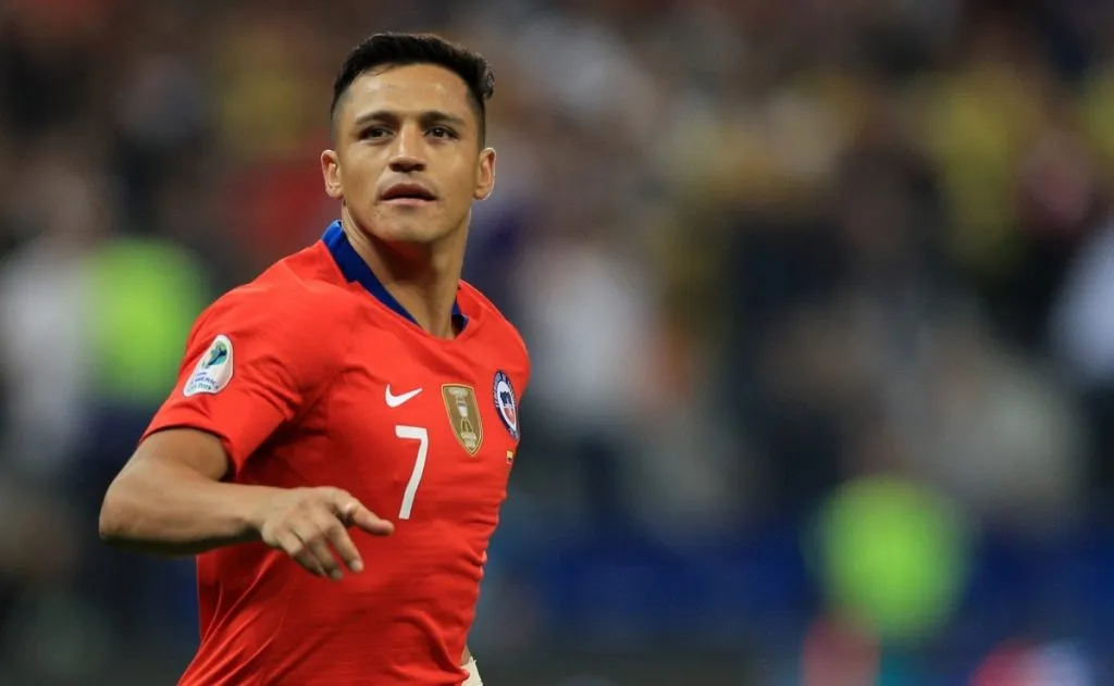 Alexis Sánchez em Colombia v Chile: Quarterfinal – Copa America Brazil 2019. Foto: Getty Images