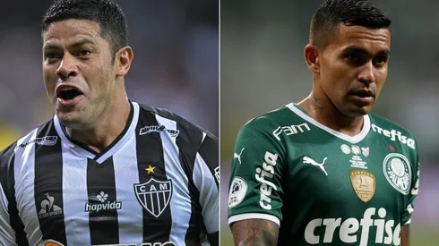 Hulk e Dudu, atacantes de Atlético-MG e Palmeiras (Foto: Getty Images)