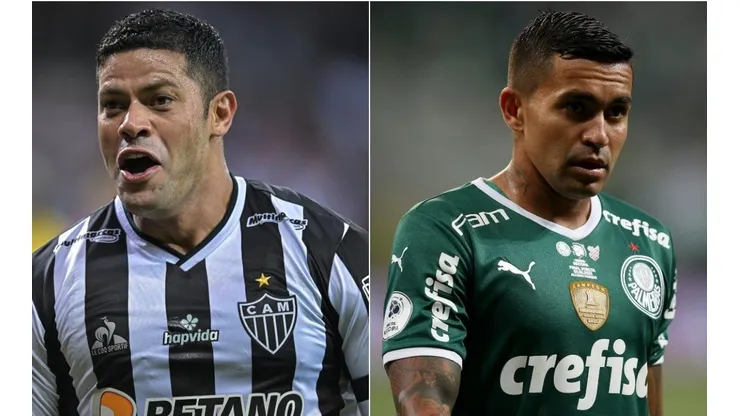 Hulk e Dudu, atacantes de Atlético-MG e Palmeiras (Foto: Getty Images)