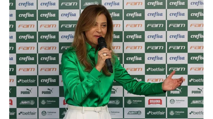 Leila Pereira exalta participação da torcida no empate entre Palmeiras e Atlético-MG, no Mineirão (Foto: Cesar Greco/Palmeiras)