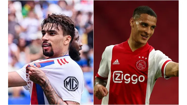 Foto: Divulgação/Lyon; Foto: Dean Mouhtaropoulos/Getty Images - Paquetá e Antony