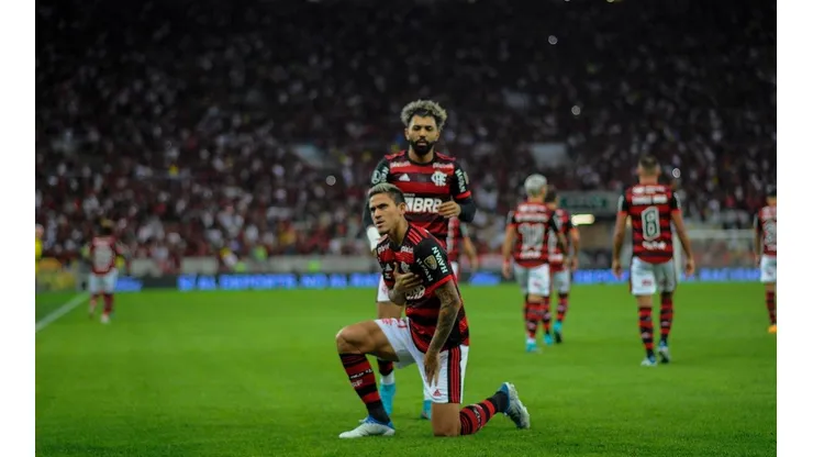Pedro e Gabigol tem noite de destaque atuando juntos e Dorival elogia (Foto: Marcelo Cortes / Flamengo)