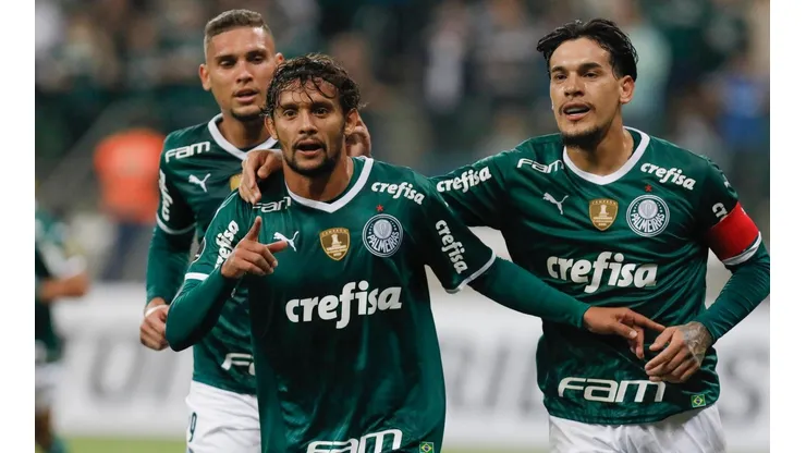 Jogadores do Palmeiras comemoram gol (Foto: Getty Images)