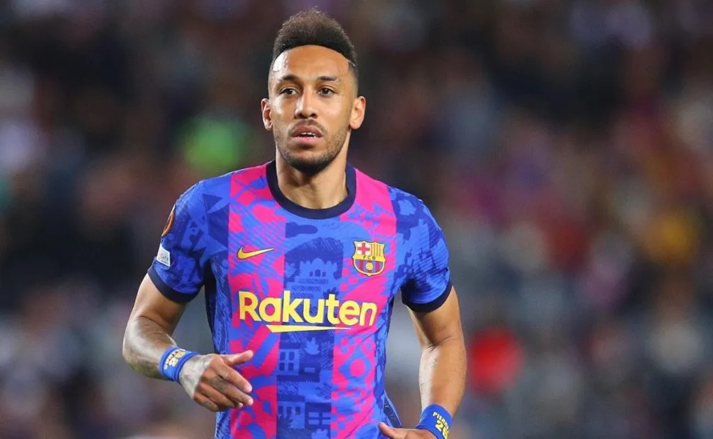 Pierre-Emerick Aubameyang nos tempos de Barcelona (Foto: Getty Images)