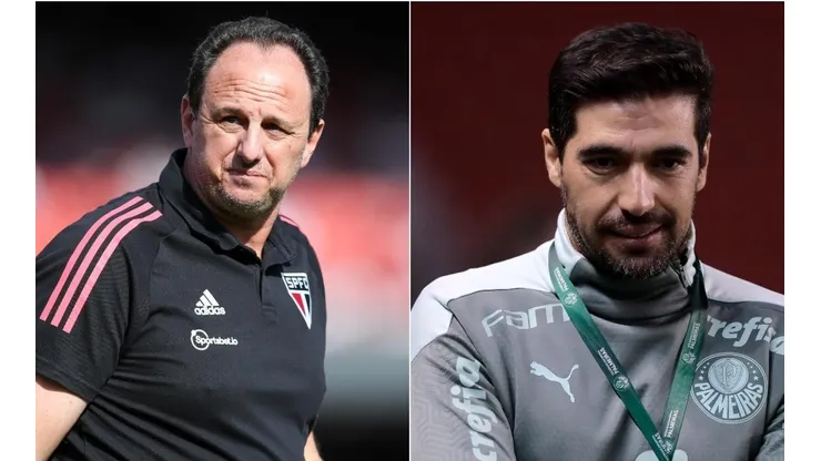 Rogério Ceni e Abel Ferreira, treinadores de São Paulo e Palmeiras, respectivamente (Foto: Getty Images)