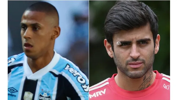 Bruno Alves e Liziero deram entrevista após o jogo (Foto: Maxi Franzoi e Marcello Zambrana/AGIF)