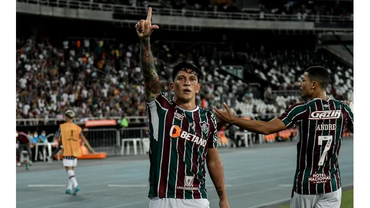 Cano marcou o gol de número 100 do Fluminense em Libertadores (Foto: Thiago Ribeiro/AGIF)