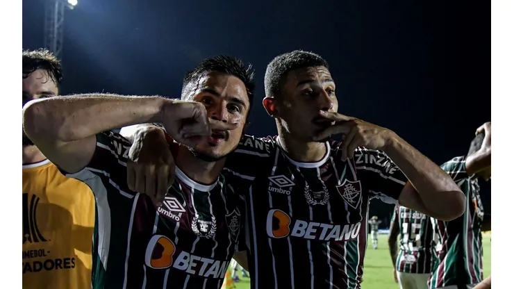 Jogadores do Fluminense comemoram classificação na LIbertadores