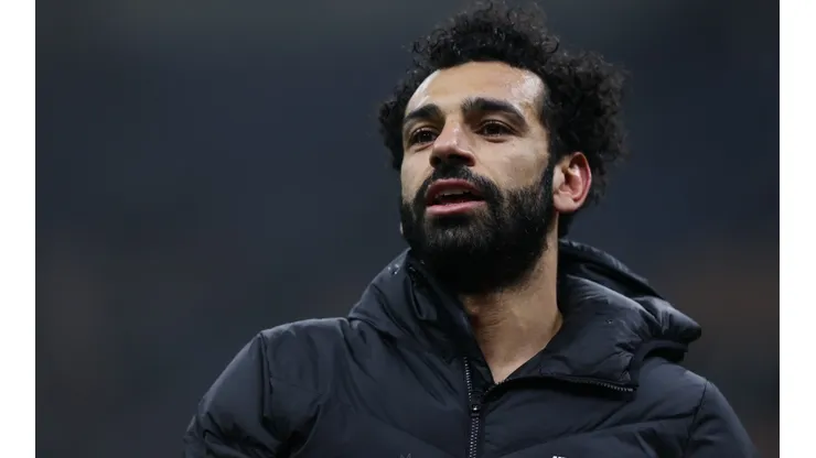 Mohamed Salah of Liverpool FC celebrates the victory after
