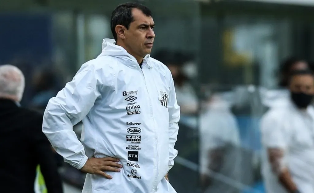 Fábio Carille quando comandava o Santos (Getty Images)