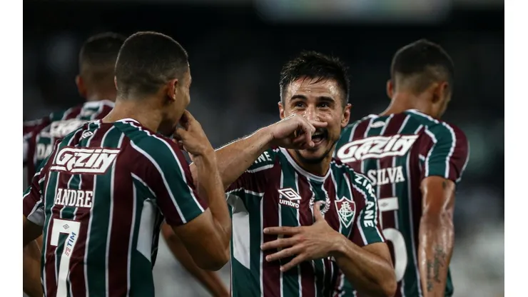 WIllian Bigode marcou seu primeiro gol com a camisa do Fluminense (FOTO: LUCAS MERÇON / FLUMINENSE F.C.)