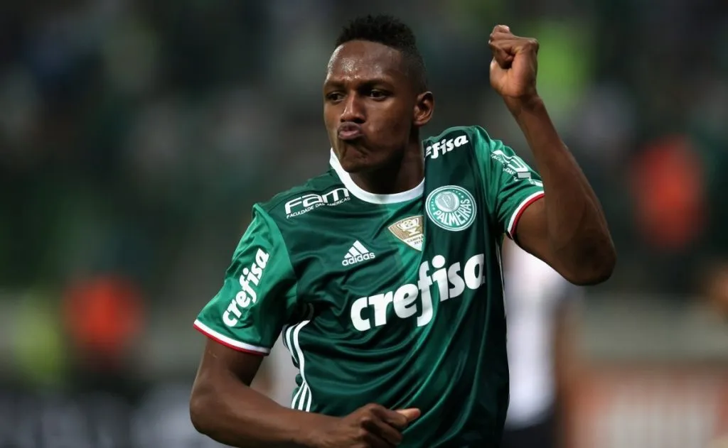 Yerry Mina em Palmeiras v Santos – Brasileirao Series A 2016. Foto: Getty Images