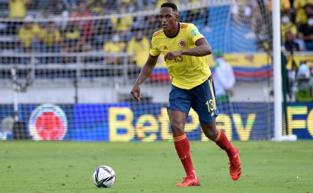 Yerry Mina em Colombia v Ecuador – FIFA World Cup 2022 Qatar Qualifier. Foto: Getty Images