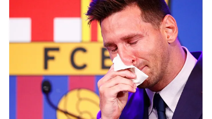 Lionel Messi of Barcelona Press Conference