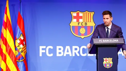 Lionel Messi of Barcelona Press Conference