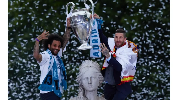 Real Madrid Celebrate After Victory In The Champions League Final Against Liverpool