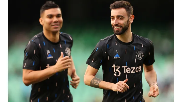 Casemiro e Bruno Fernandes discutiram em campo