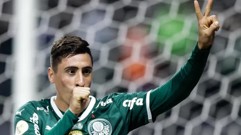 Merentiel comemora gol com a camisa do Palmeiras (Foto: Getty Images)