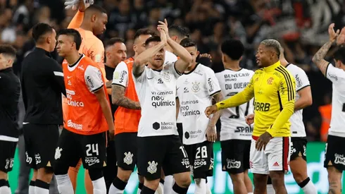 Jogadores do Corinthians após partida contra o Corinthians, pela Copa do Brasil (Foto: Getty Images)