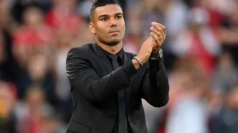 Casemiro, durante sua apresentação no Manchester United (Foto: Getty Images)