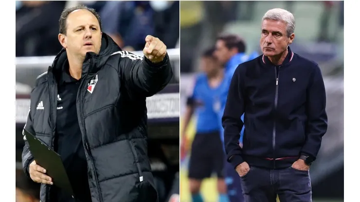 Rogério Ceni e Luís Castro, treinadores de São Paulo e Botafogo (Foto: Getty Images)
