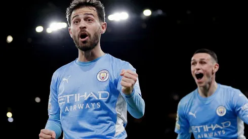Bernardo Silva comemora o gol marcado contra o Real Madrid (Foto: Getty Images)
