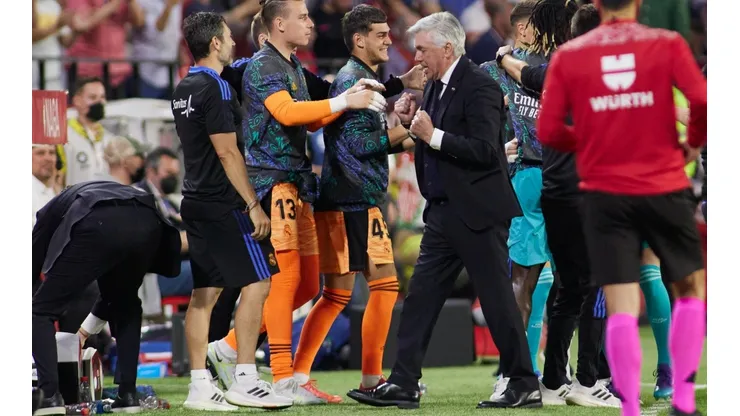 Ancelotti elogia o Real após virada contra o Sevilla pela La Liga (Foto: Joaquin Corchero/Europa Press via Getty Images)